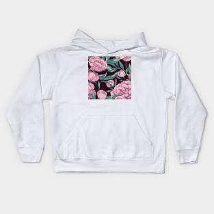 Flowers peonies floral pattern Kids Hoodie